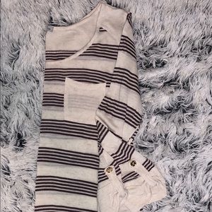 CHARLOTTE RUSSE long sleeve striped pocket tee ❤️